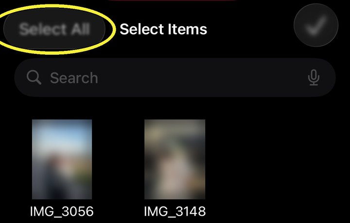 Knappen Select All uppe till vänster är inringad.
